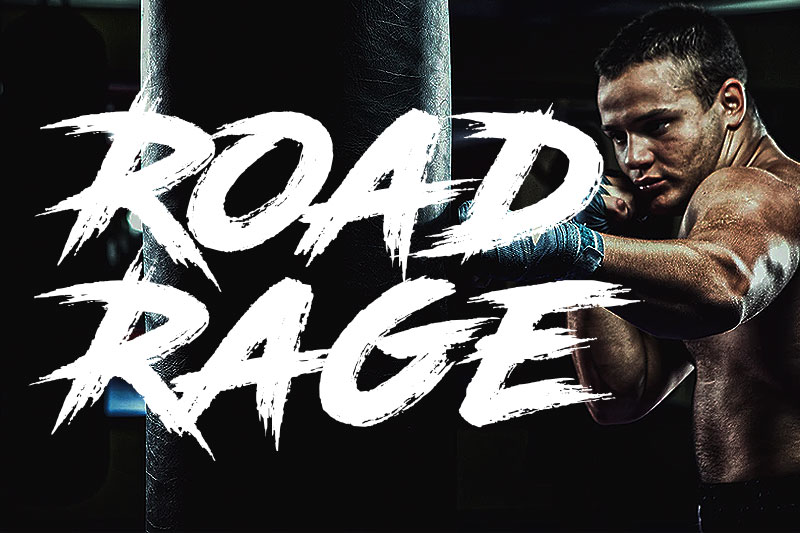 road rage fight font
