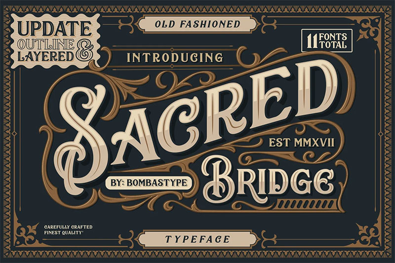 sacred bridge victorian font