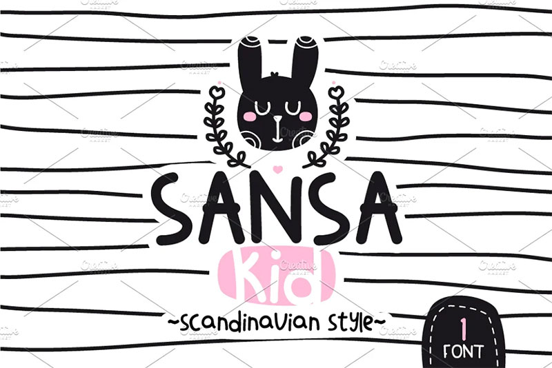 sansa kid style scandinavian font