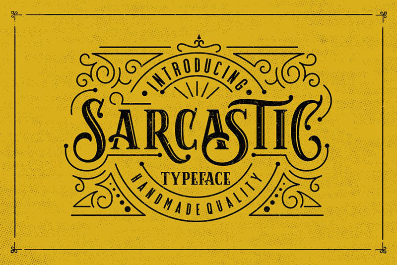 sarcastic typeface extras tattoo font