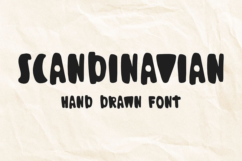 scandinavian hand drawn scandinavian font