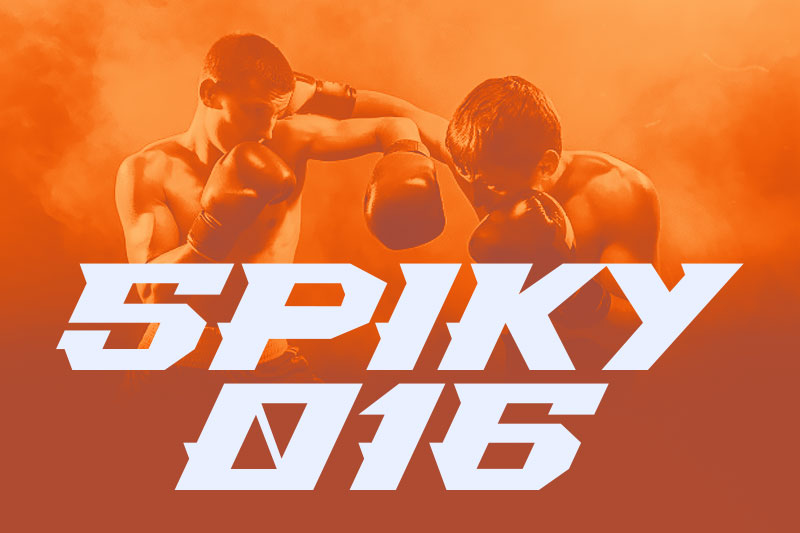 spiky 016 fight font
