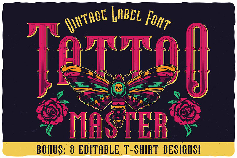 tattoo master label tattoo font