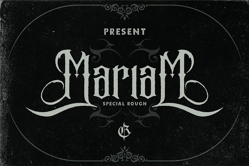 the mariam story tattoo font