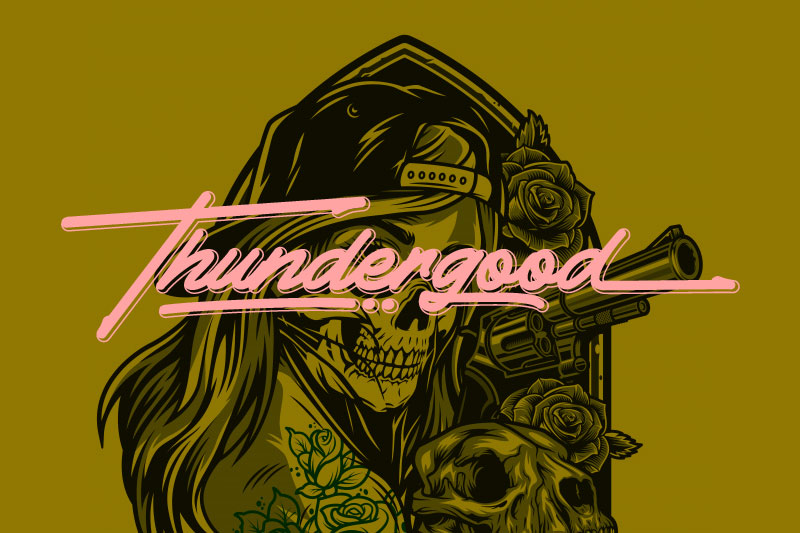 thundergood tattoo font