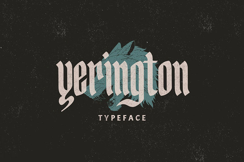 yerington typeface tattoo font