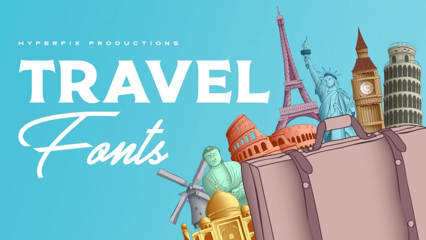 travel poster font