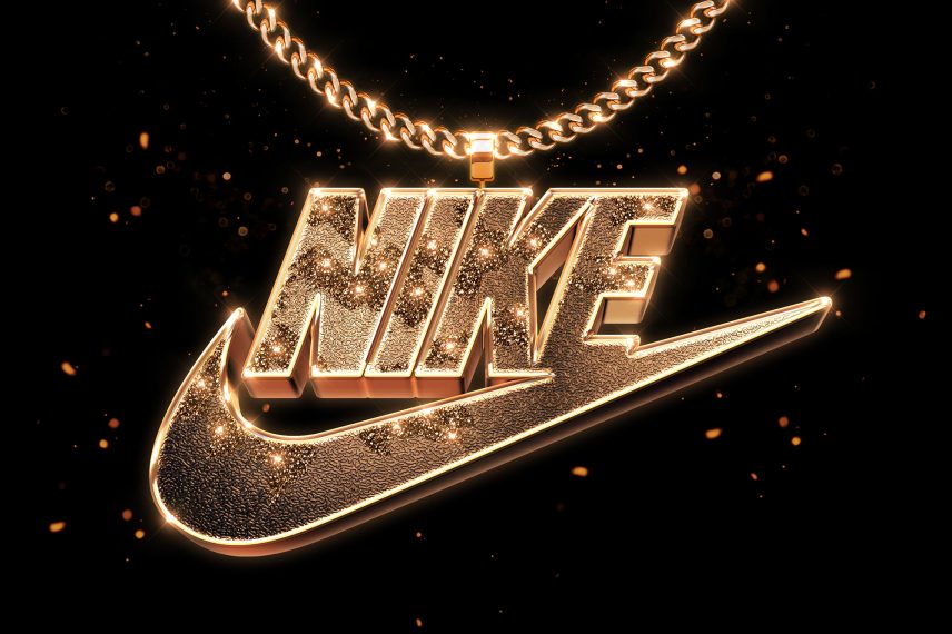 Bling Bling Text and Logo Effect Vol.6 PSD Template - Nike