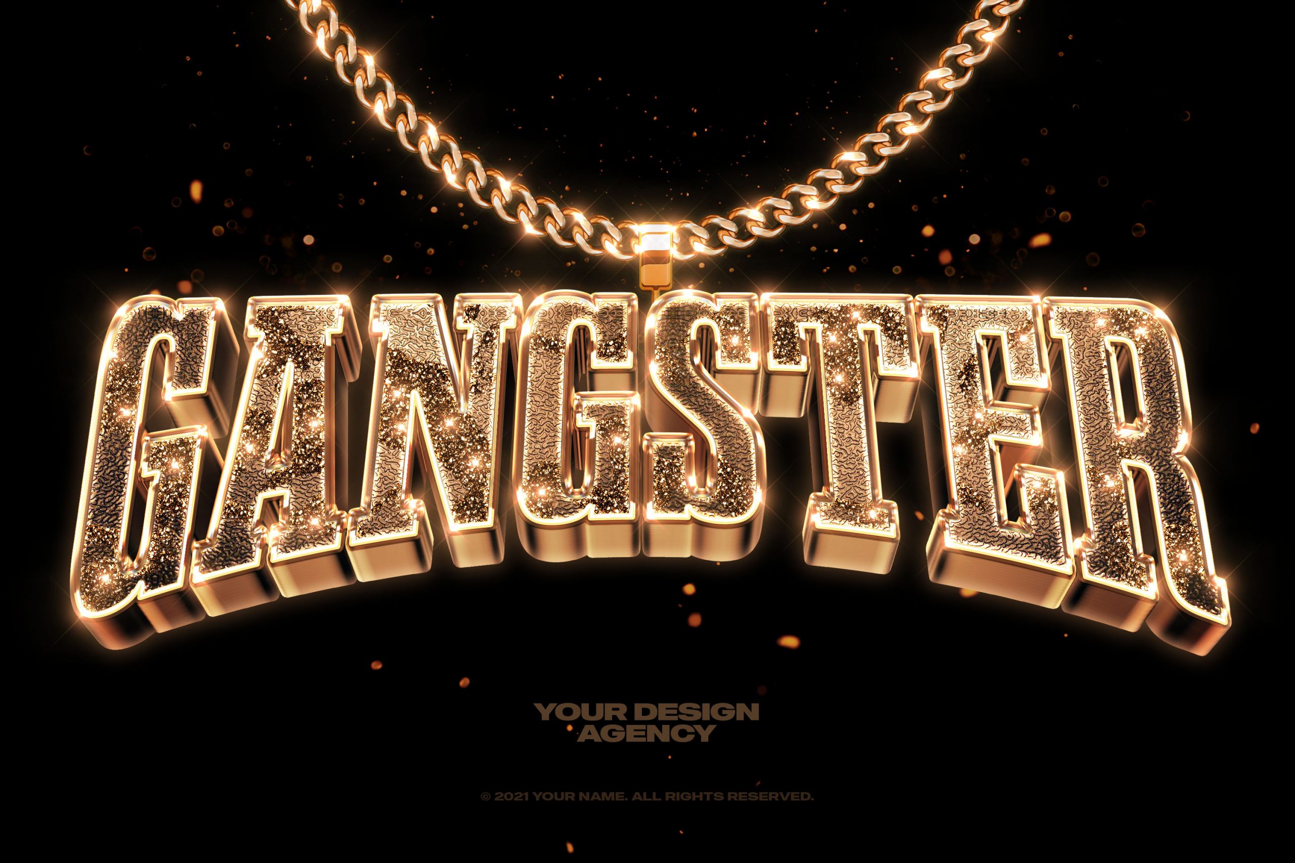 Bling Bling Text and Logo Style Vol.6, PSD Style