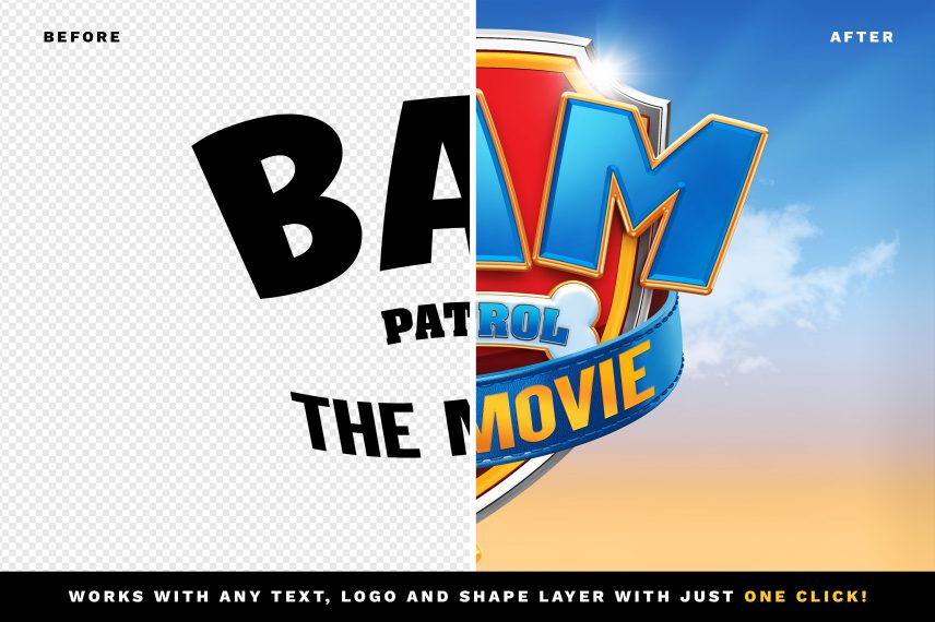 PAW Patrol: The Movie Text Effect PSD Template