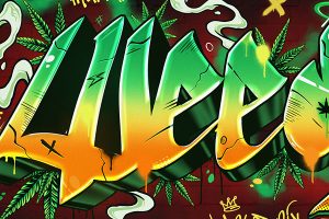 Graffiti Text Effect Vol.10 PSD Template