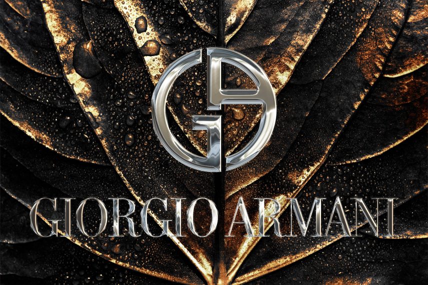 Realistic Metal Chrome Text Effect Vol.3 - Armani Logo