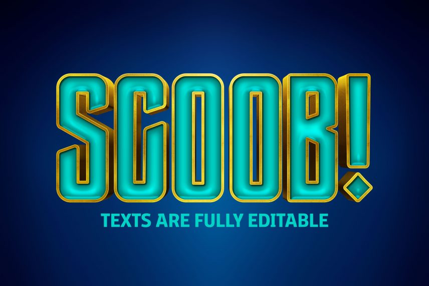 Scoob! Text Effect PSD Text Style