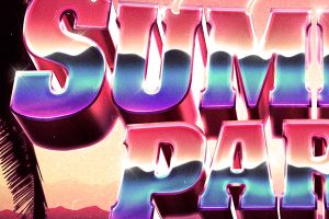 80s Sunset Text and Logo Style Vol.2