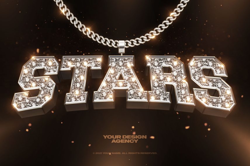 Bling Bling Text and Logo Effect Vol.7 PSD Style
