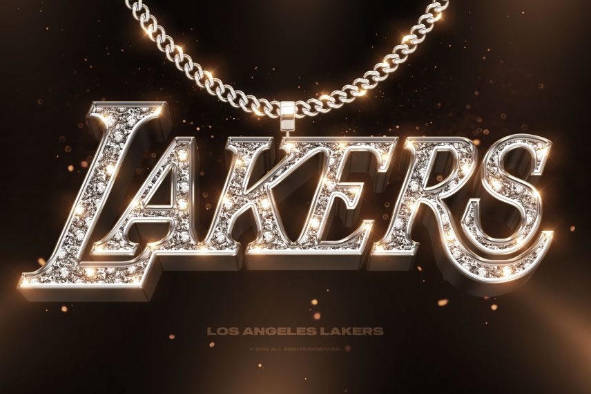 Bling Bling Text and Logo Effect Vol.7 PSD Template - Lakers
