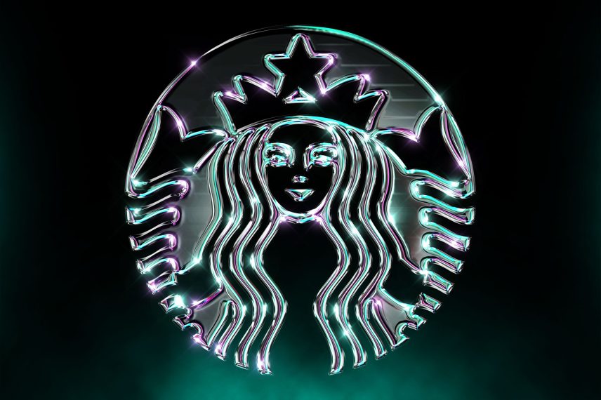 Metallic Chrome Text Effect Vol.13 - Starbucks Logo