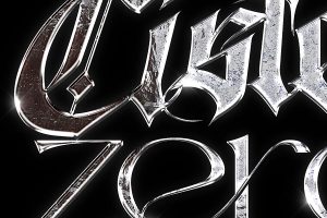 Realistic Metal Chrome Text Effect Logo Style Template Vol.4