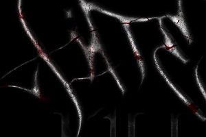 scary chrome text effect logo style psd template