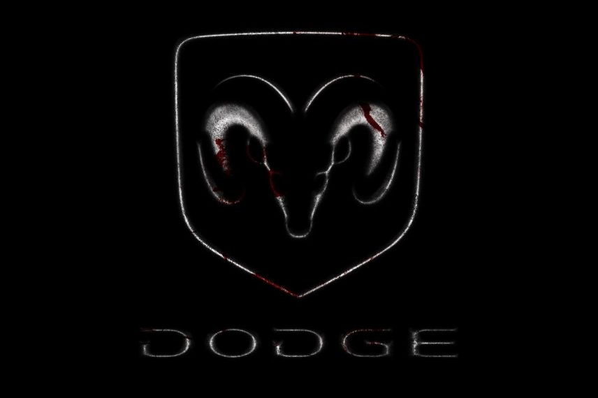 Scary Chrome Text Effect - Dodge Logo