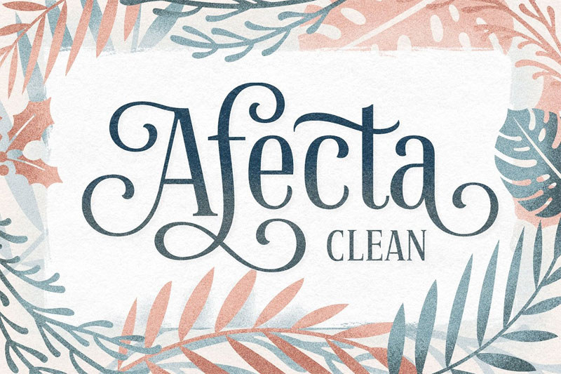 afecta clean leaf font