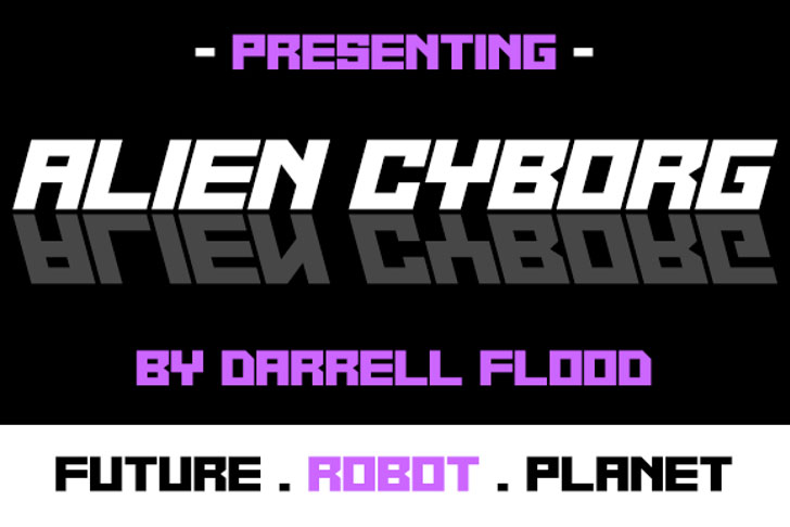 alien cyborg robot font