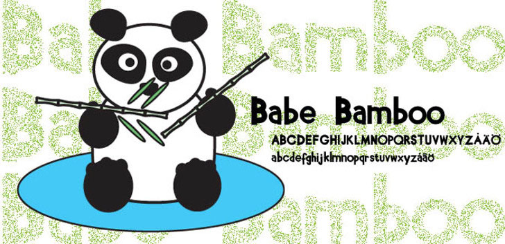 babe bamboo bamboo font