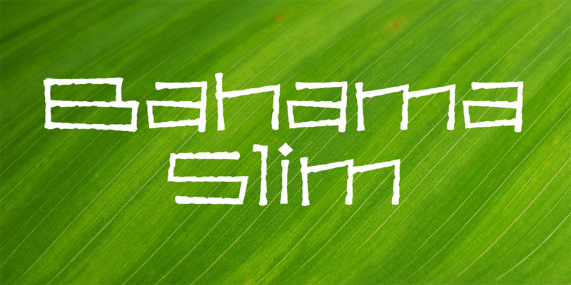 bahama slim bamboo font