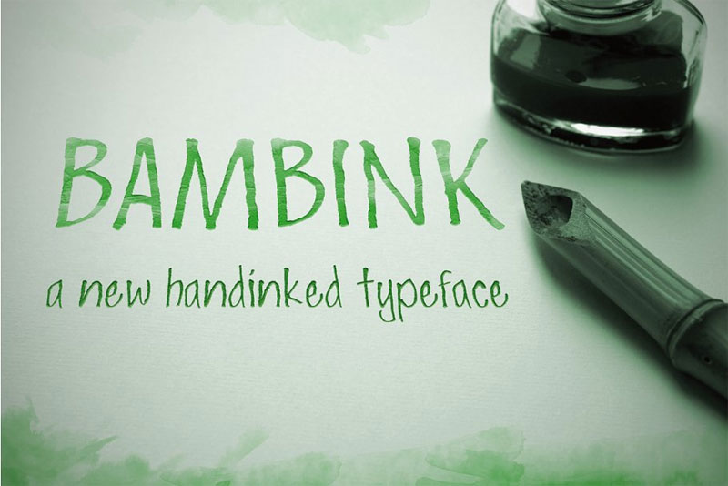 bambink condensed bamboo font