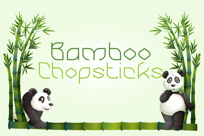 bamboo chopsticks bamboo font