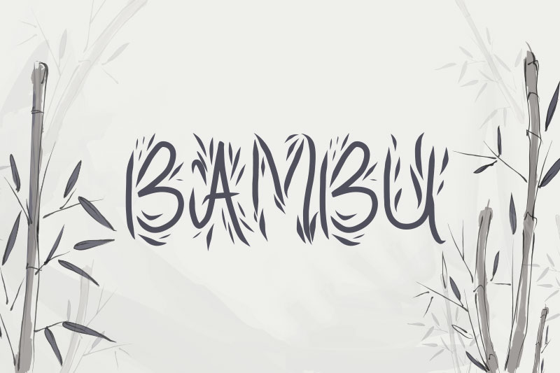 bambu leaf font