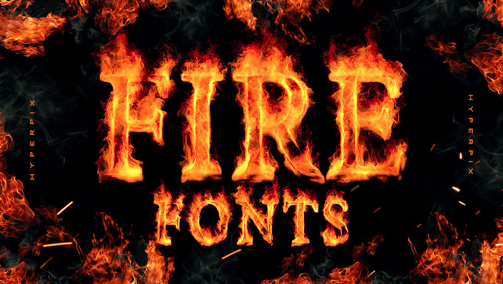 Fire Font Flame Font Bundle Fonts Cricut Silhouette Font Svg Bundle ...