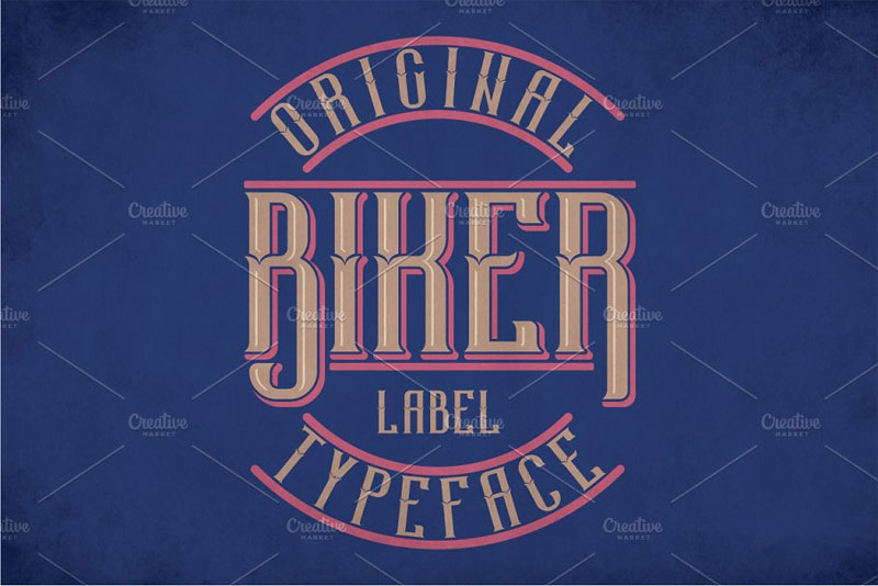 biker modern label typeface biker font