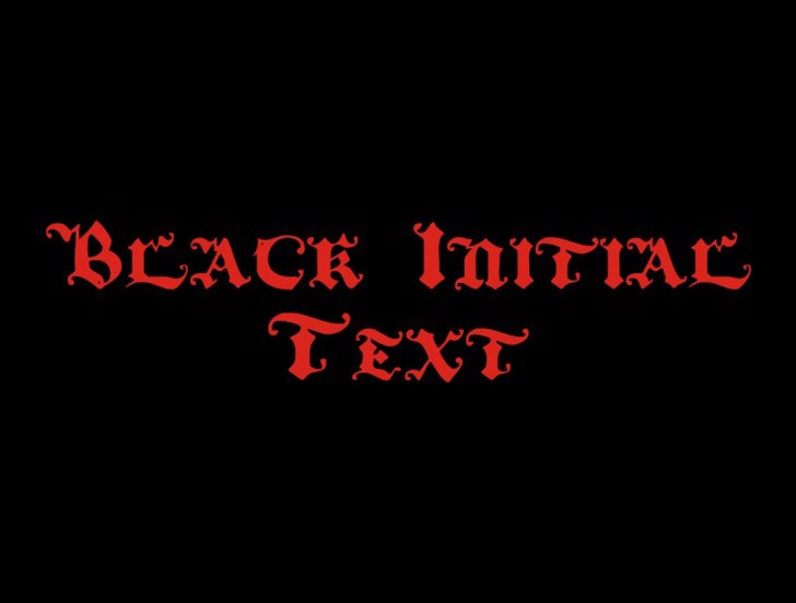 blackinitialtext biker font