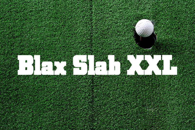 blax slab xxl golf font