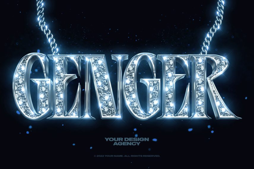 Bling Bling Text Effect and Logo Style Vol.8 PSD Template