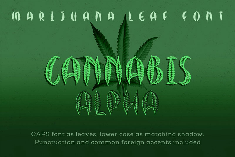 cannabis leaf leaf font