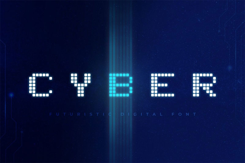 cyber technology hack font