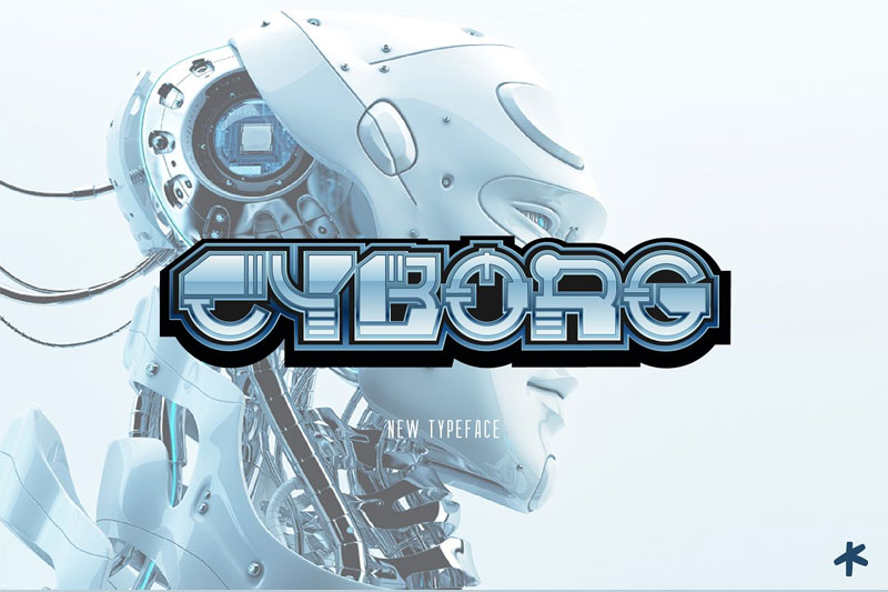 cyborg robot font