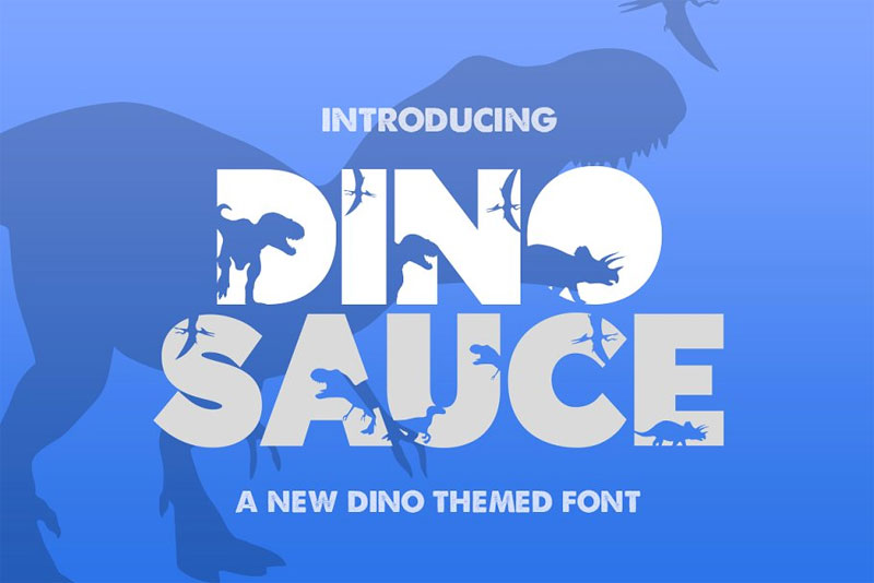 dinosauce dinosaur font