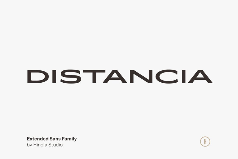 distancia extended sans family golf font