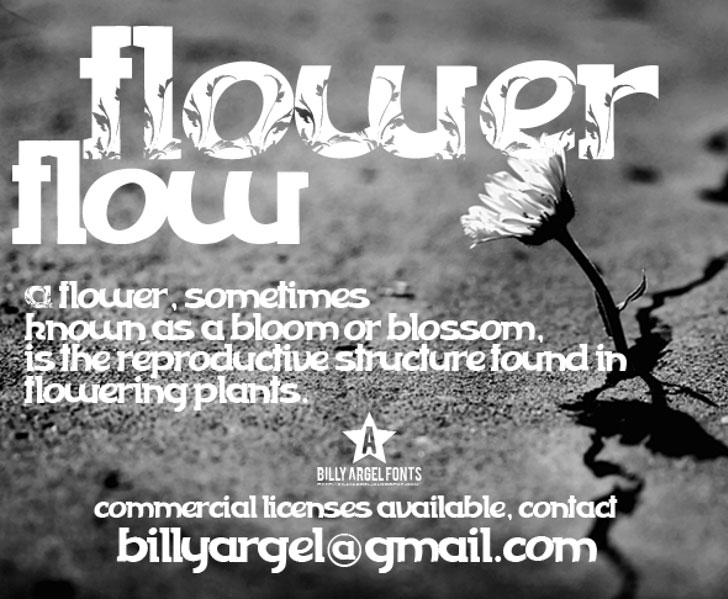 flowerflow leaf font
