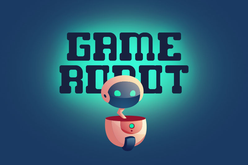 game robot robot font
