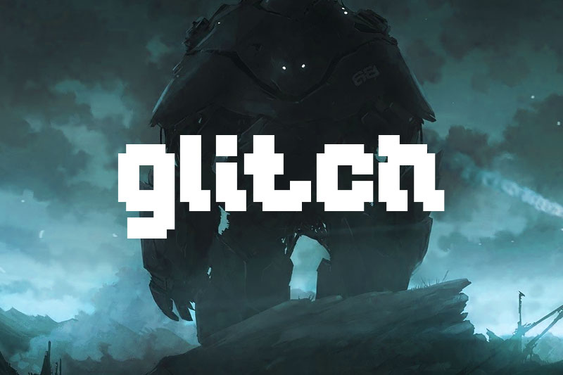glitch robot font
