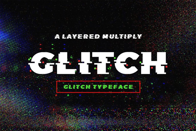 glitch typeface hack font