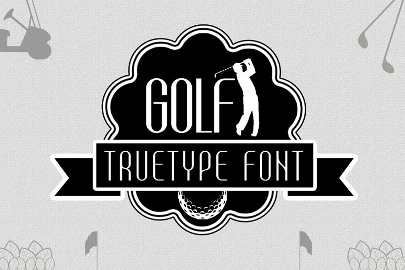 golf truetype golf font