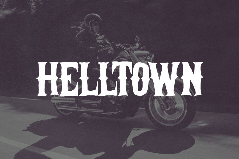 helltown biker font