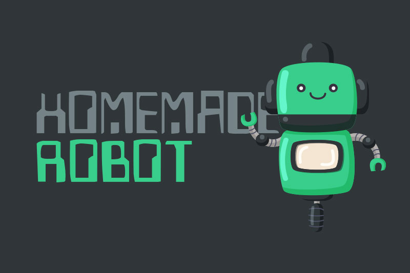 homemade robot robot font
