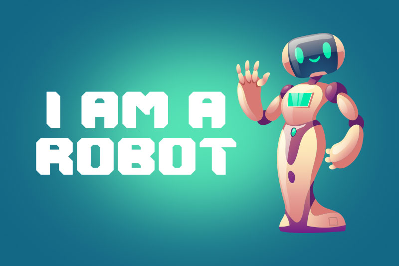 i am a robot robot font