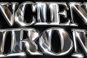Iridescent Chrome Text Effect / Logo Style Vol.5